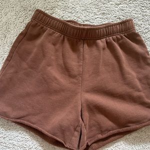 Brown Pacsun sweat shorts, comfy, great condition, size small
